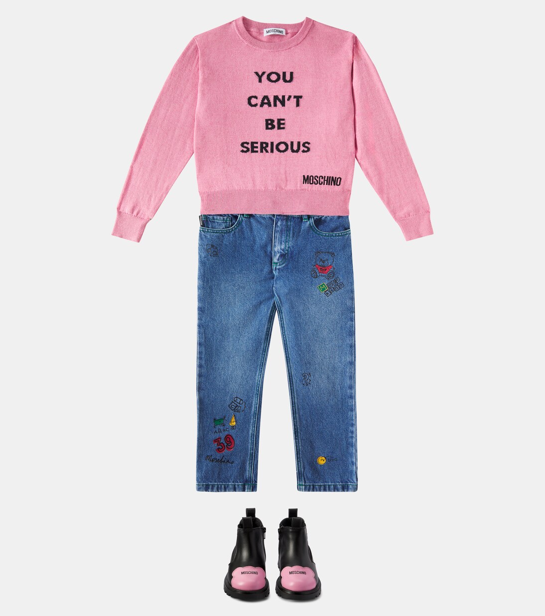 Leather boots | Moschino Kids