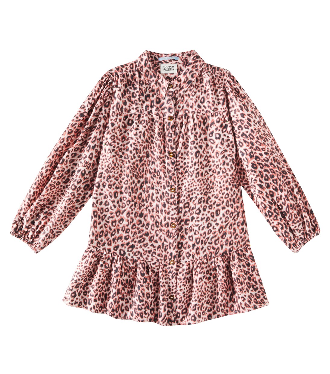 Robe chemise en coton à motif léopard | Scotch & Soda Kids