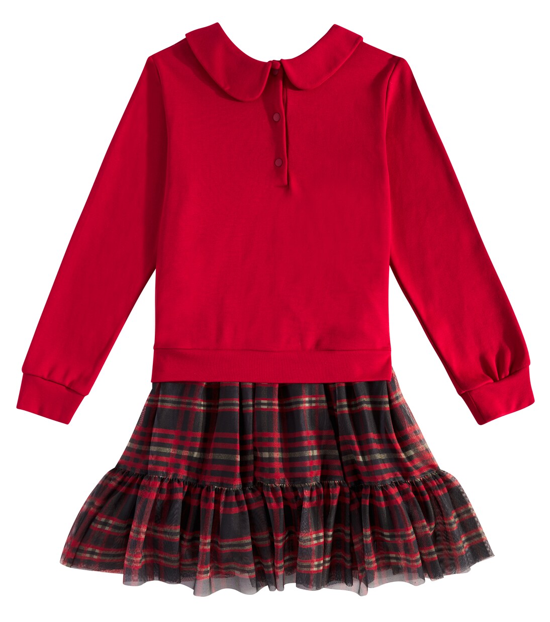 Embroidered cotton and tulle sweater dress | Patachou