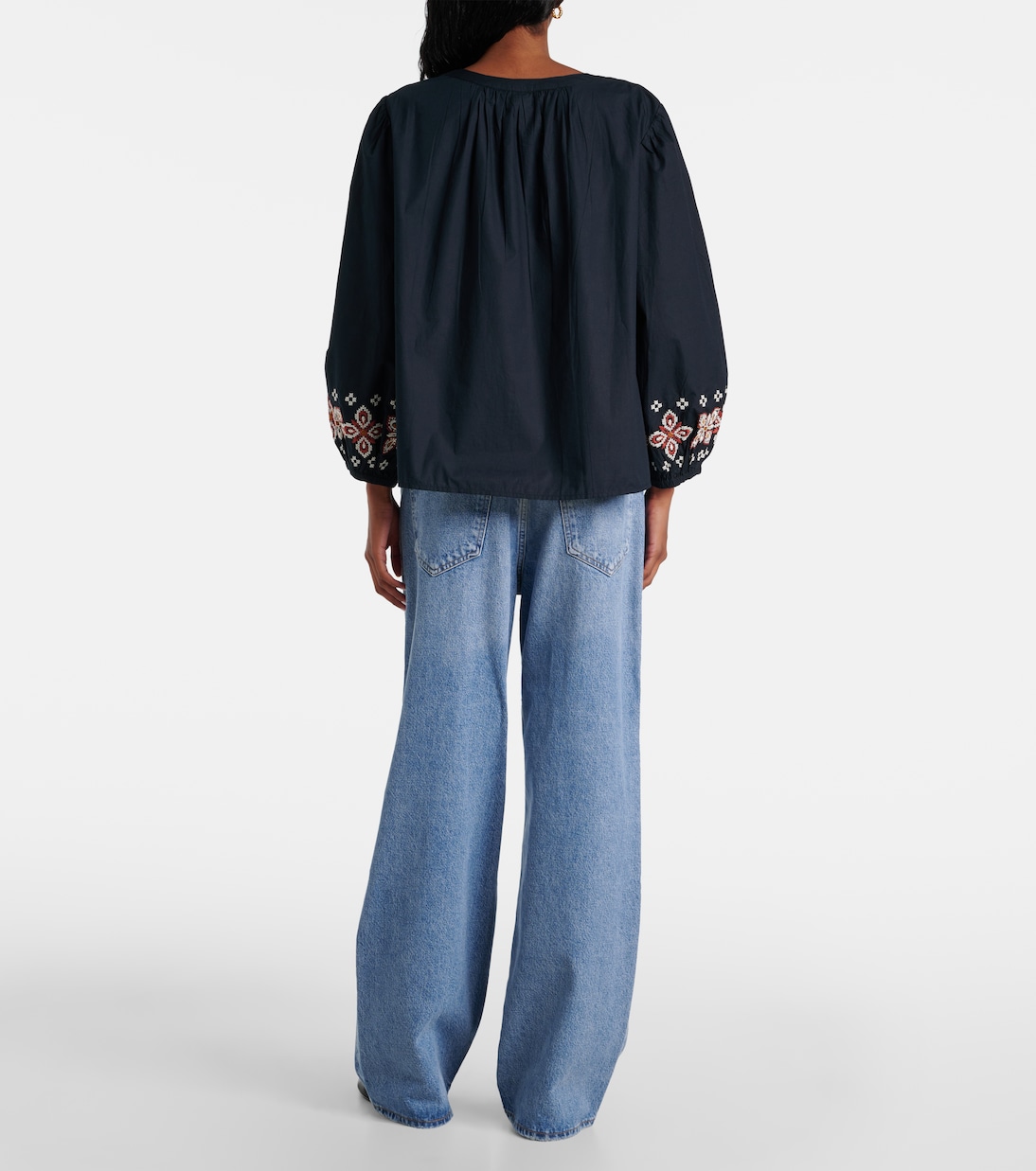 Bestickte Bluse Paola aus Baumwolle | Velvet