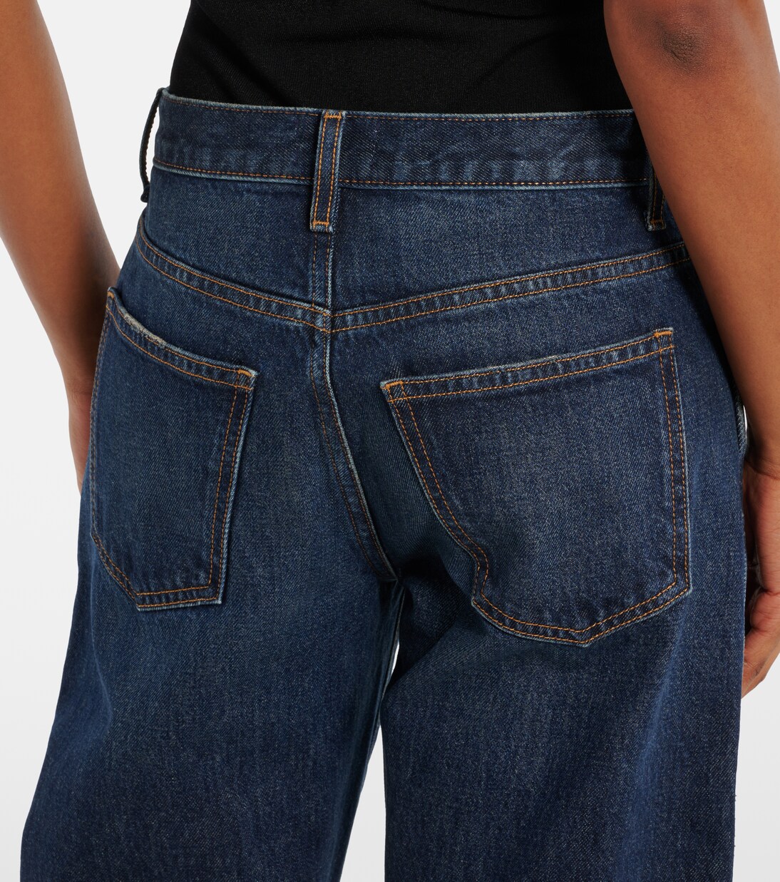 Jeans anchos Kerrie de tiro medio | Khaite