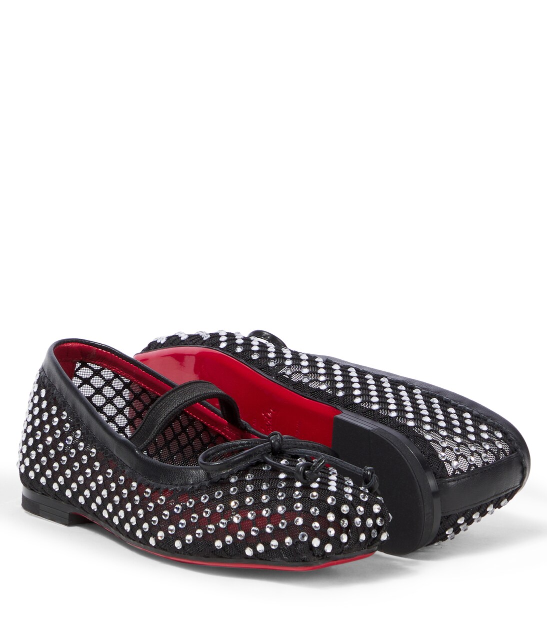 Ballerine Baballet in mesh con cristalli | Christian Louboutin Kids