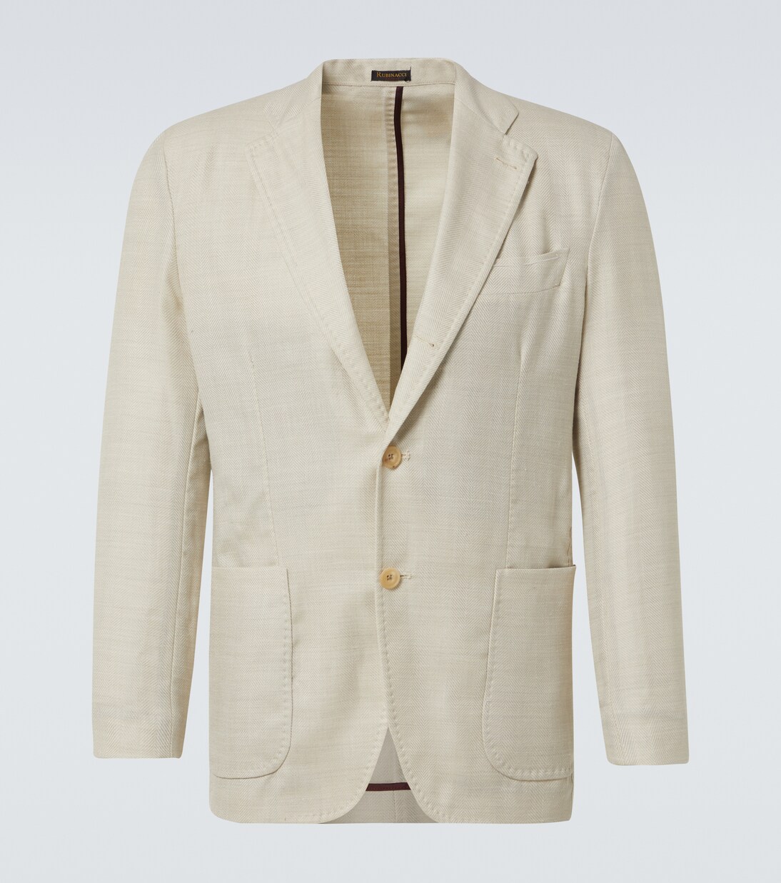 Herringbone wool, silk, and linen blazer | Rubinacci