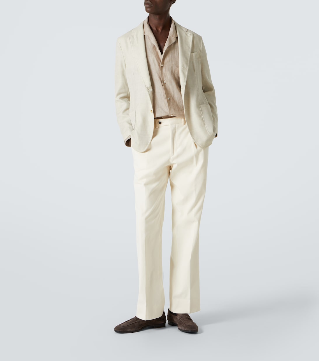 Herringbone wool, silk, and linen blazer | Rubinacci