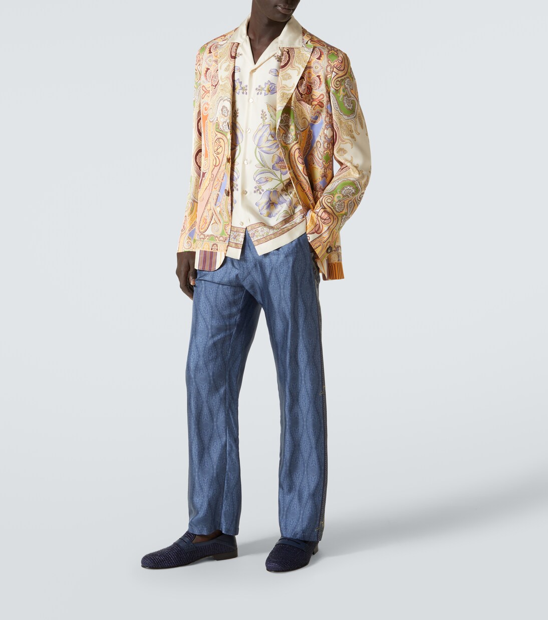 Mocasines penny Padstow de rafia y piel | Manolo Blahnik