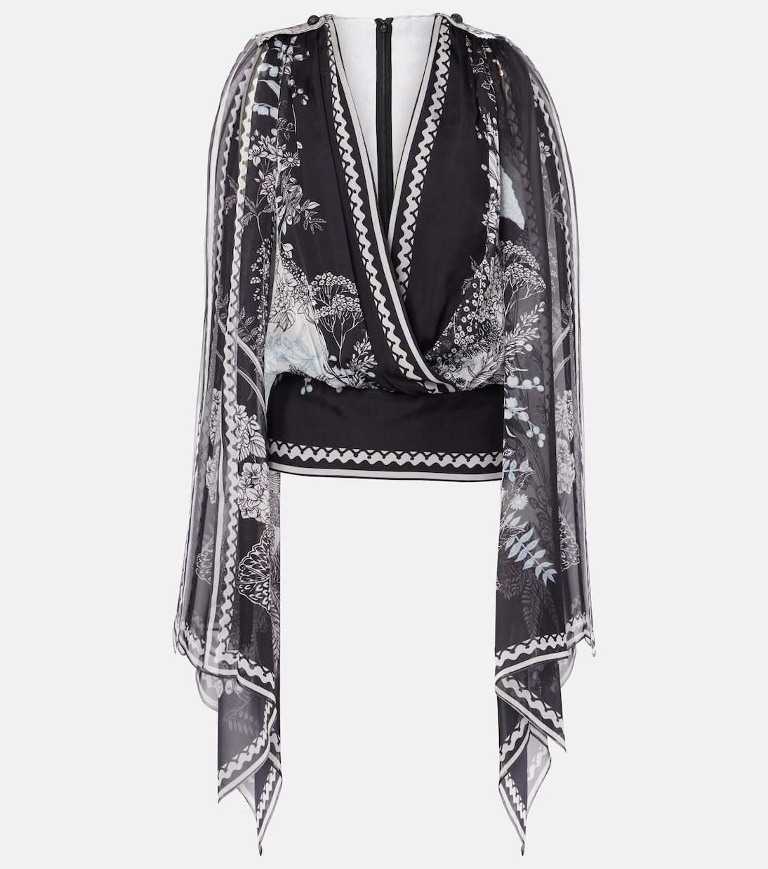 Top aus Seidenchiffon | Elie Saab