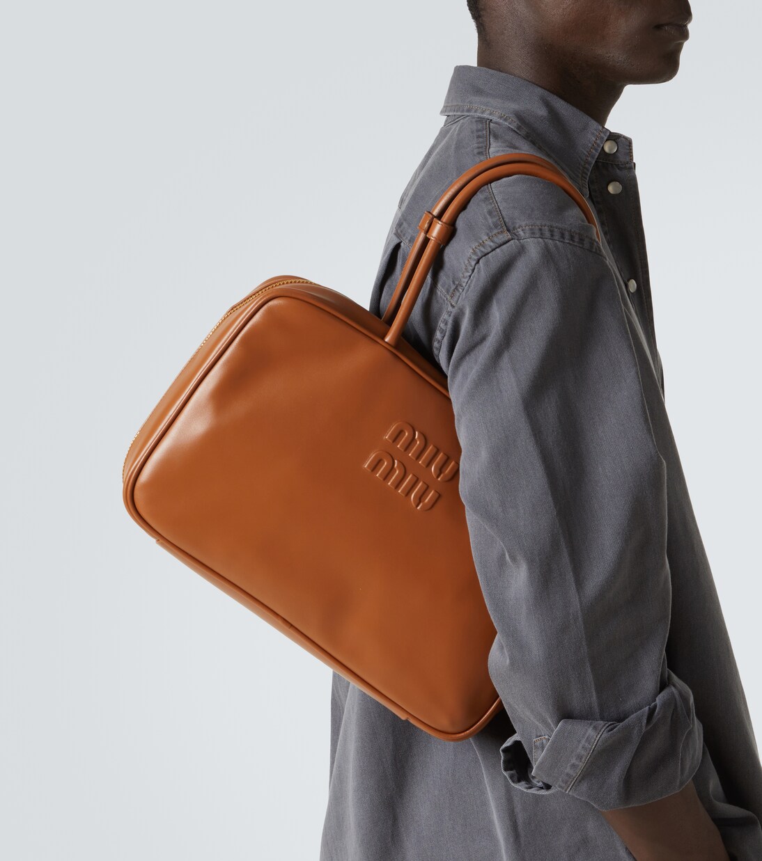 Tote Bag Beau Large aus Leder | Miu Miu