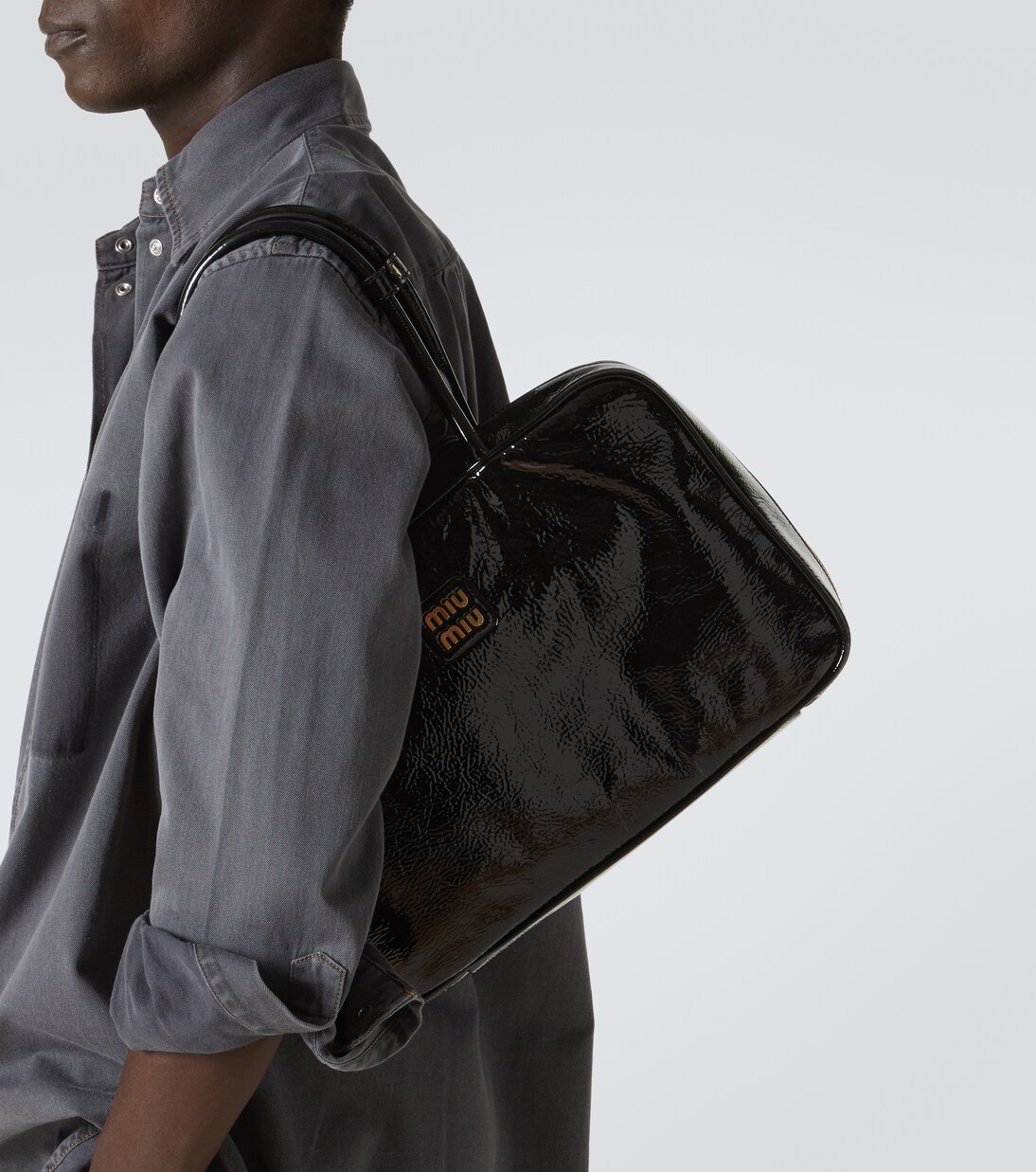 Beau patent leather tote bag | Miu Miu