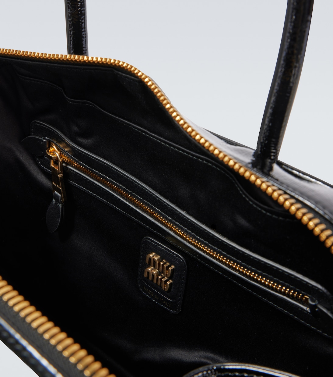 Beau patent leather tote bag | Miu Miu