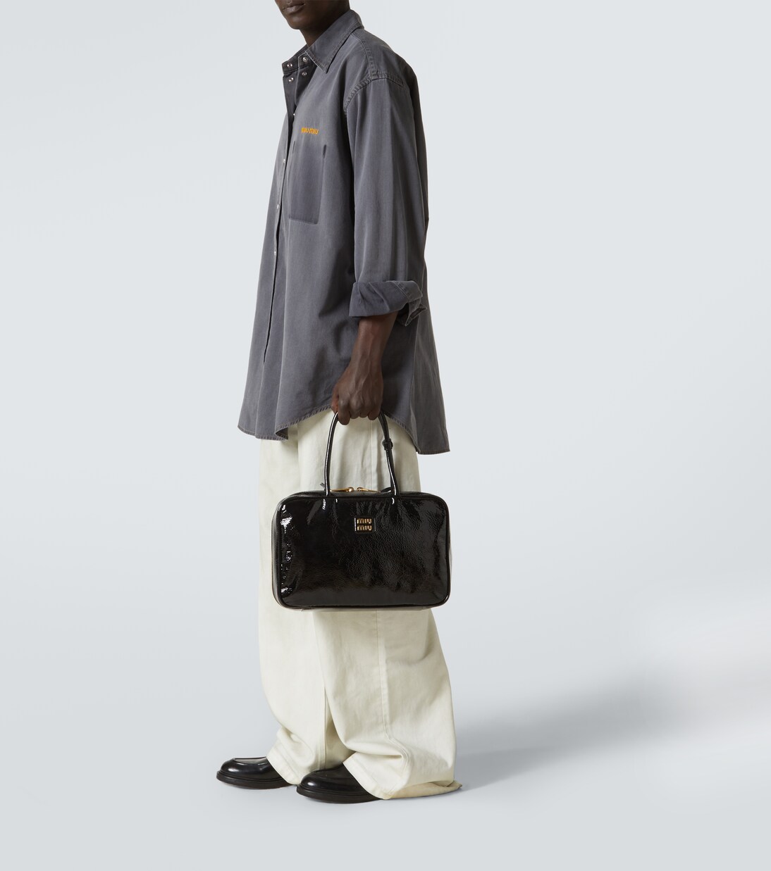 Beau patent leather tote bag | Miu Miu