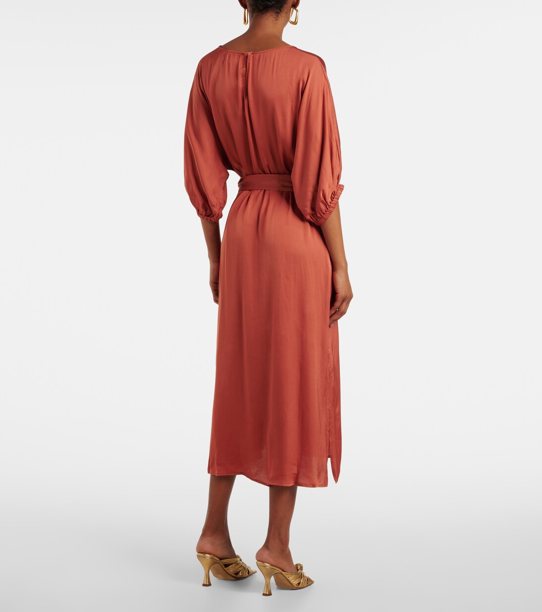 Robe midi Laurel en satin | Velvet