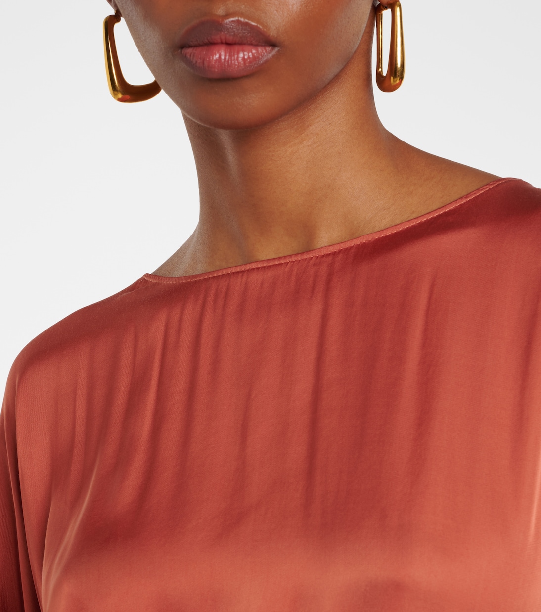 Robe midi Laurel en satin | Velvet