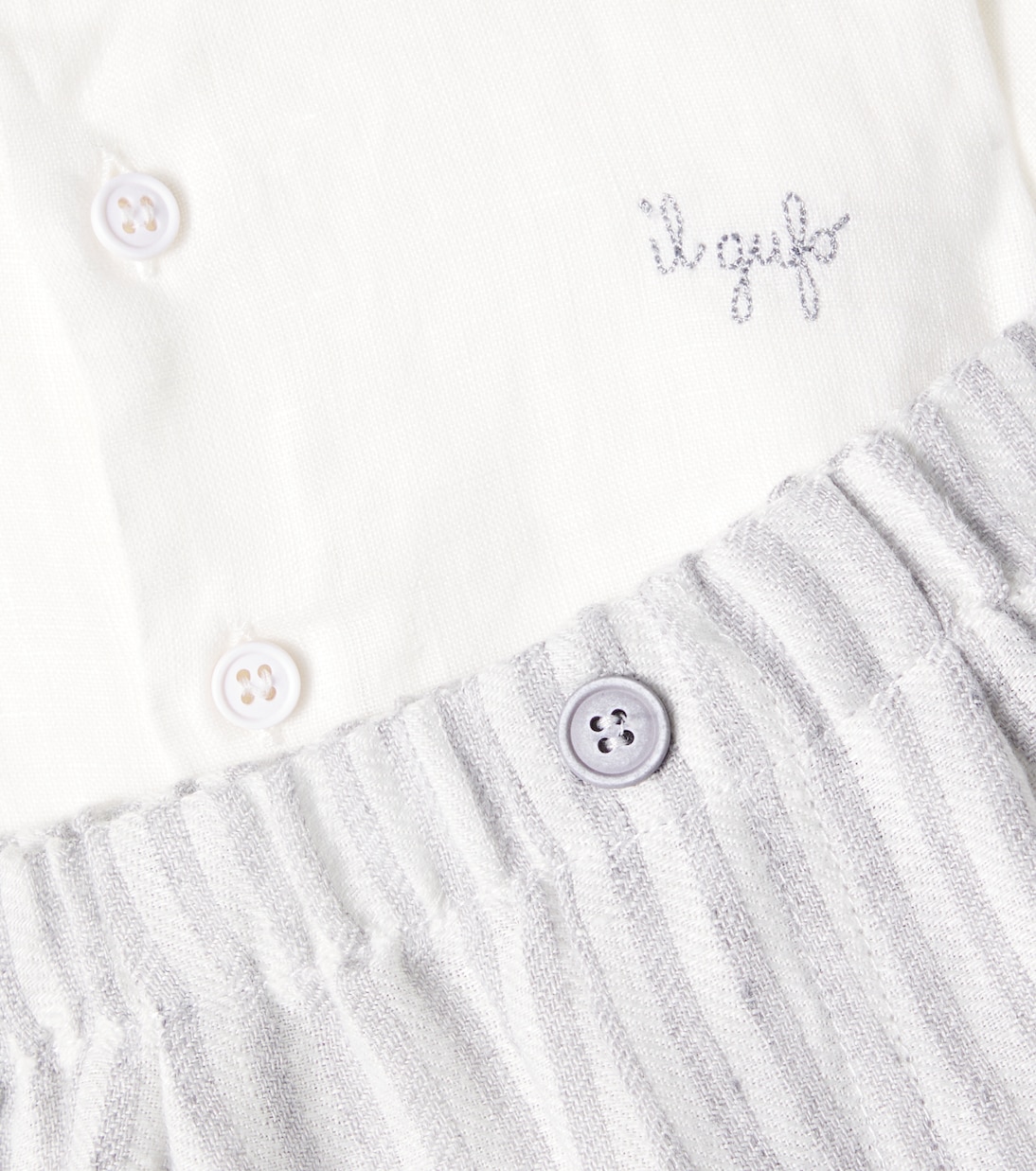 Bebé - set de camisa y bermudas de lino | Il Gufo