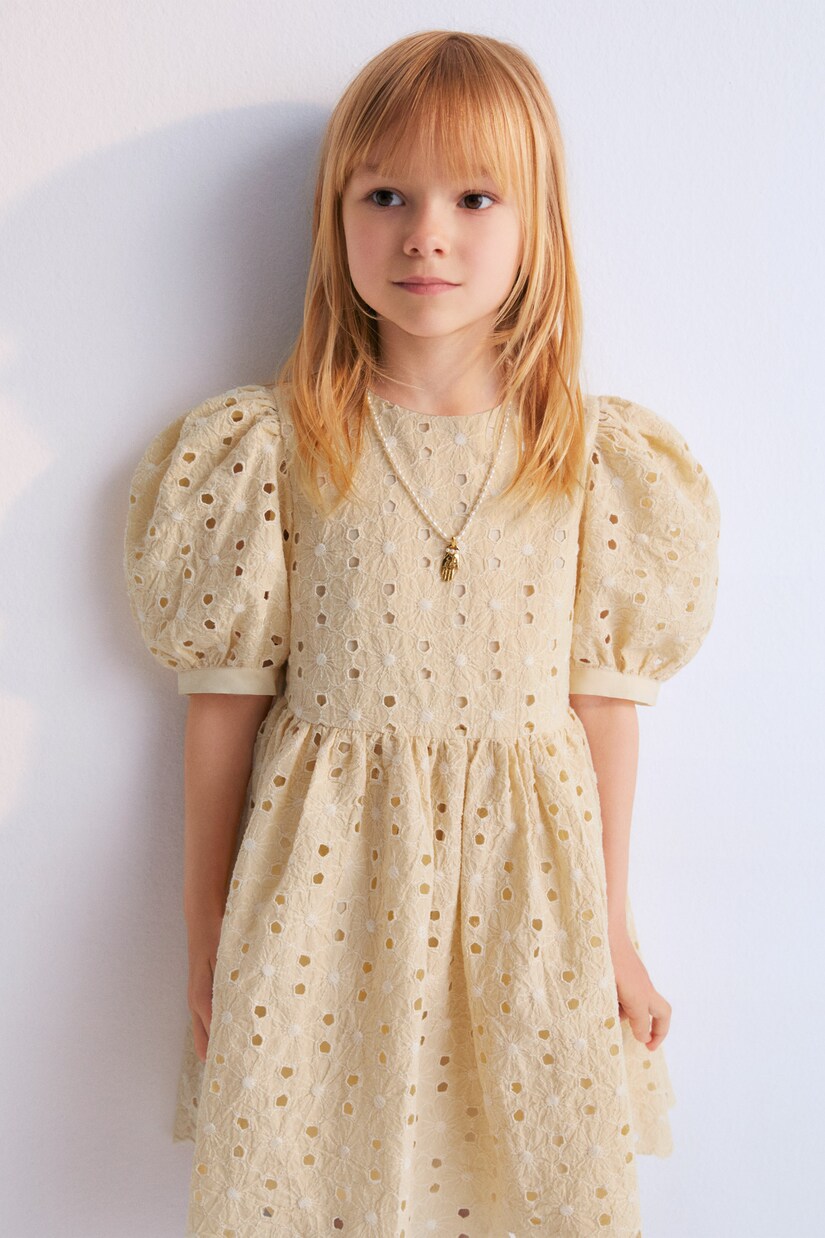 Creta balloon-sleeve cotton-blend dress | The New Society