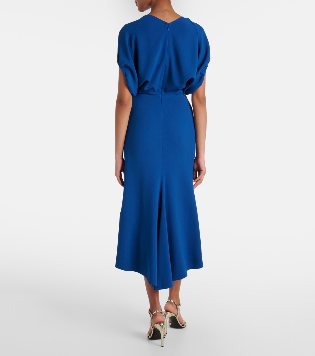Abito midi in crêpe di raso | Victoria Beckham