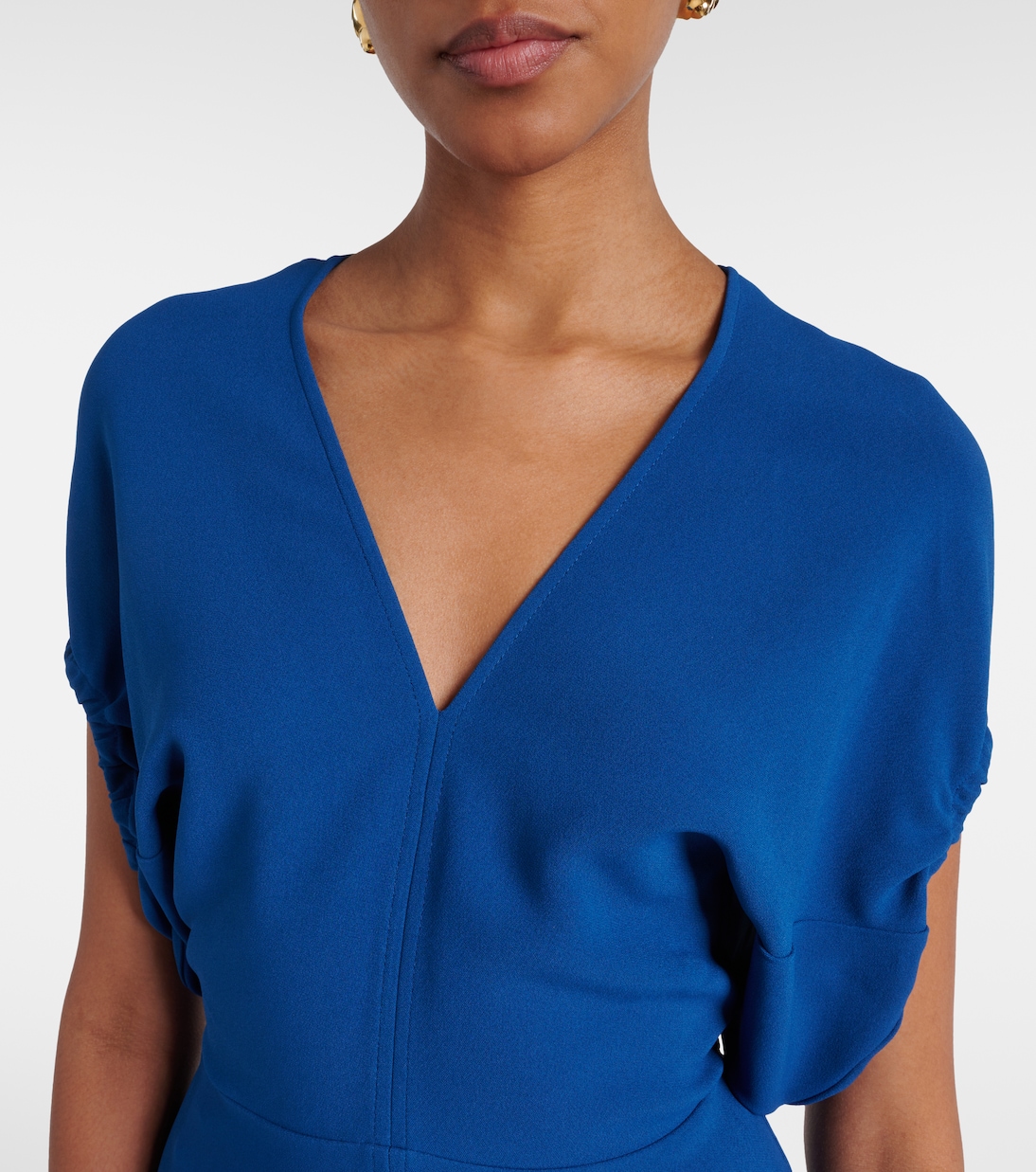 Abito midi in crêpe di raso | Victoria Beckham