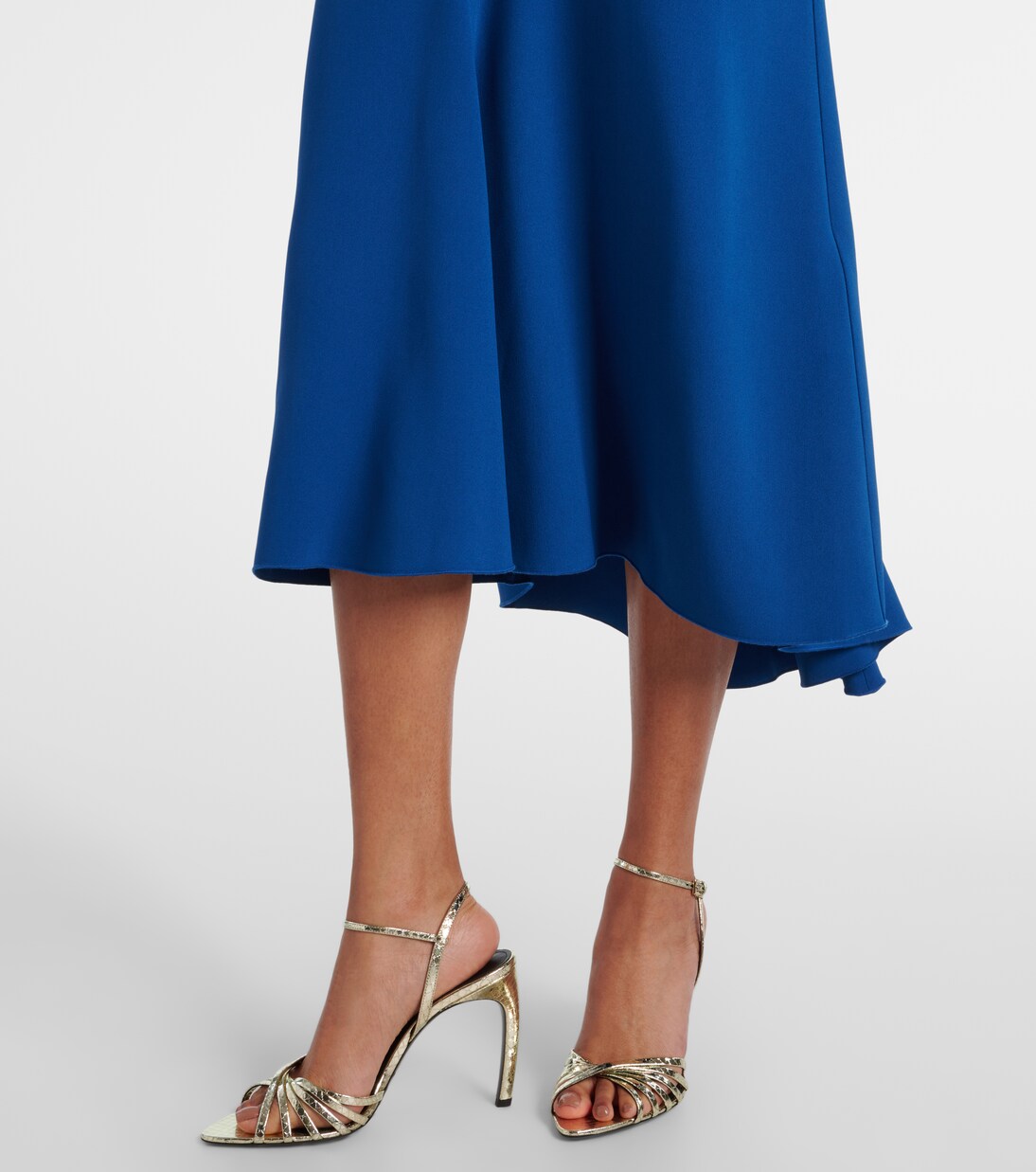 Abito midi in crêpe di raso | Victoria Beckham