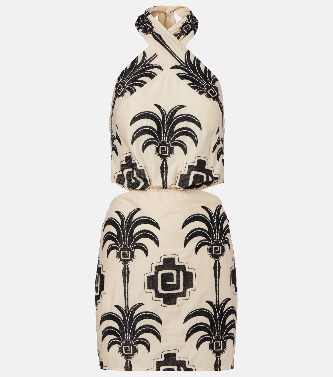 Abito corto Pintaderas con ricamo | Johanna Ortiz