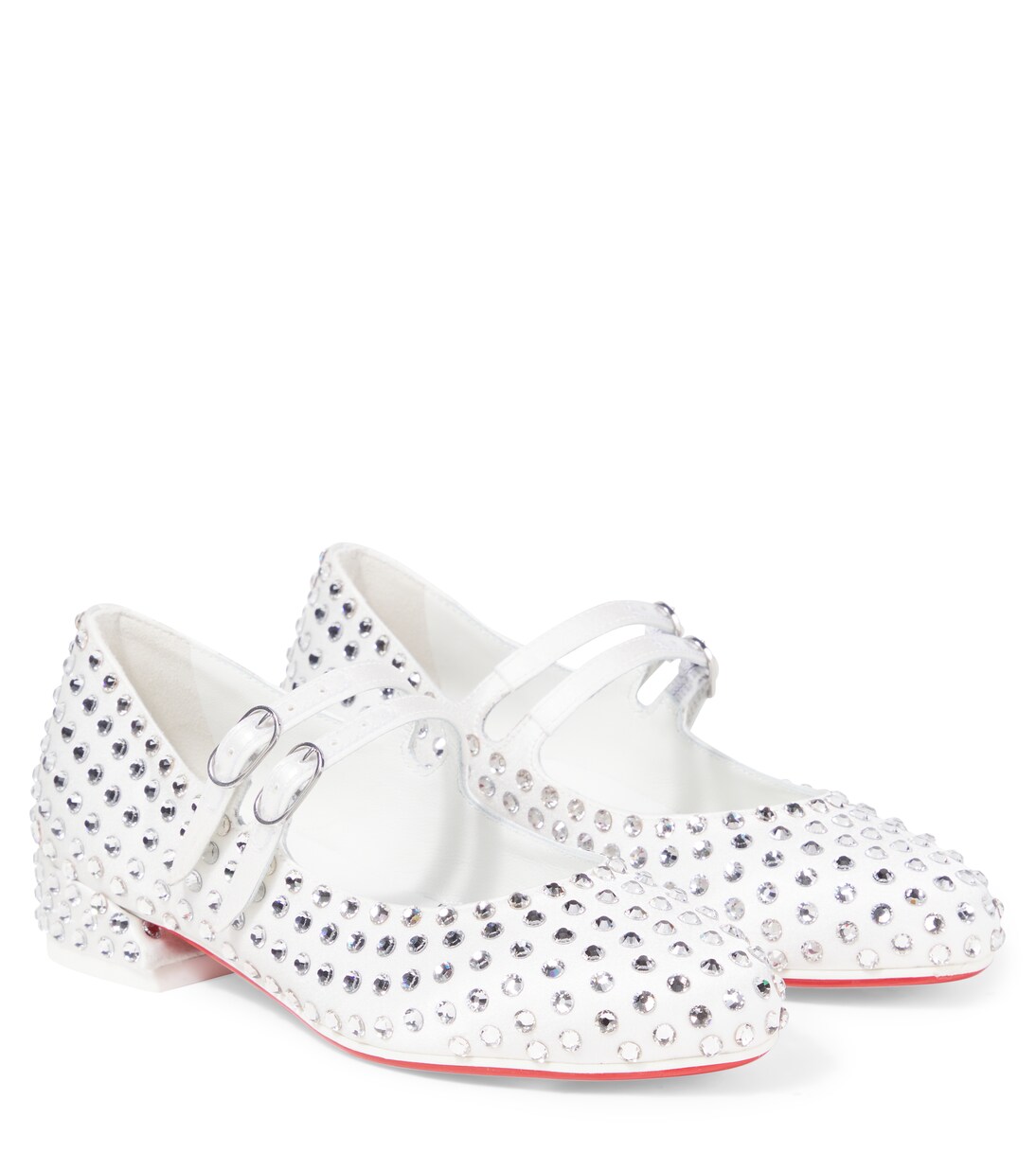 Jane strass satin ballet flats | Christian Louboutin Kids