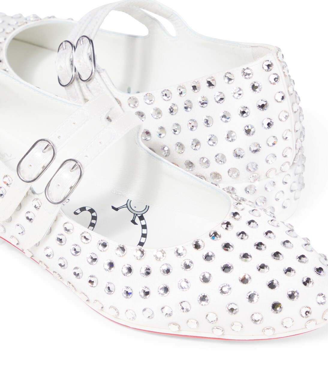 Jane strass satin ballet flats | Christian Louboutin Kids