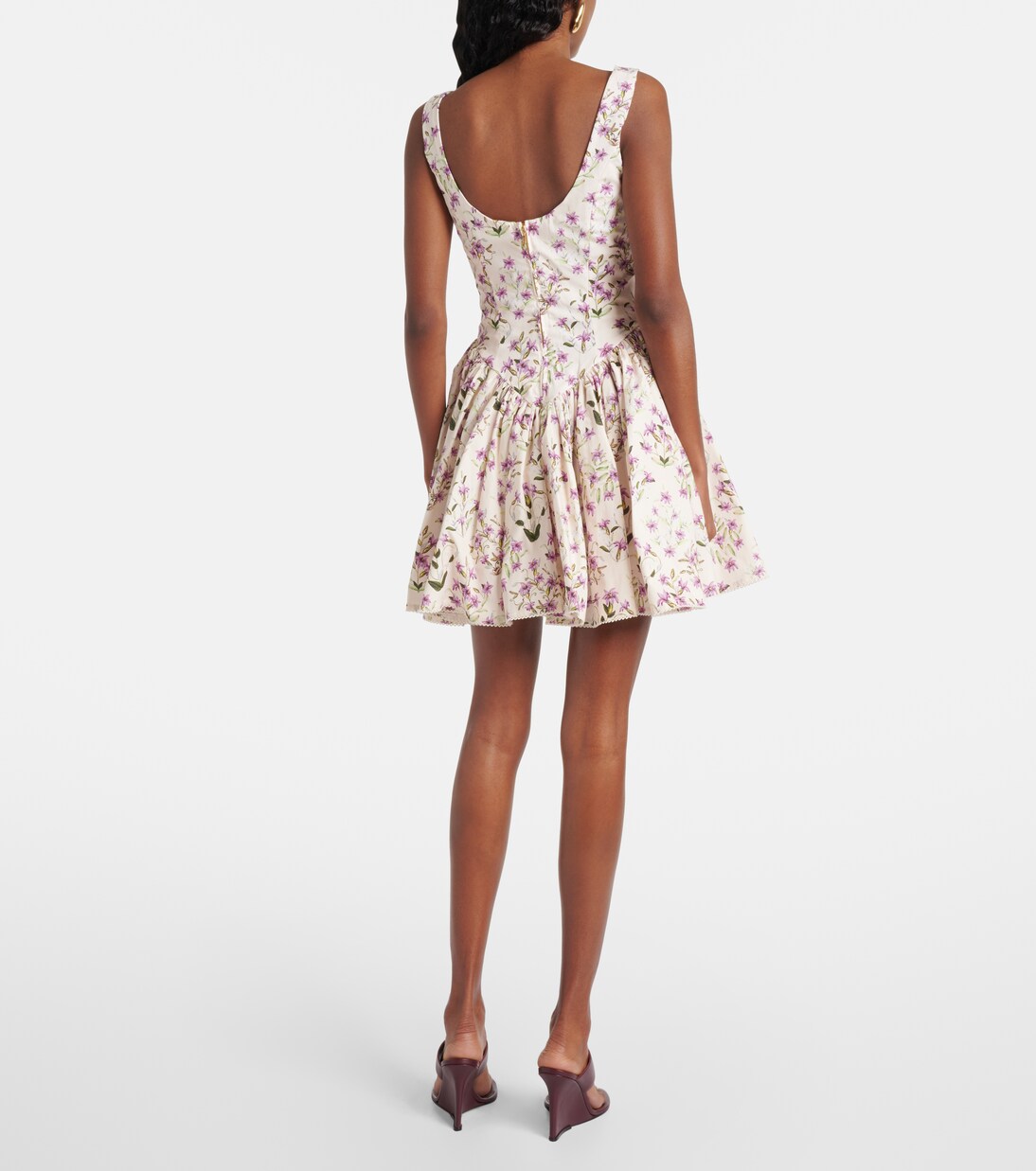 Pluma floral cotton minidress | Agua by Agua Bendita