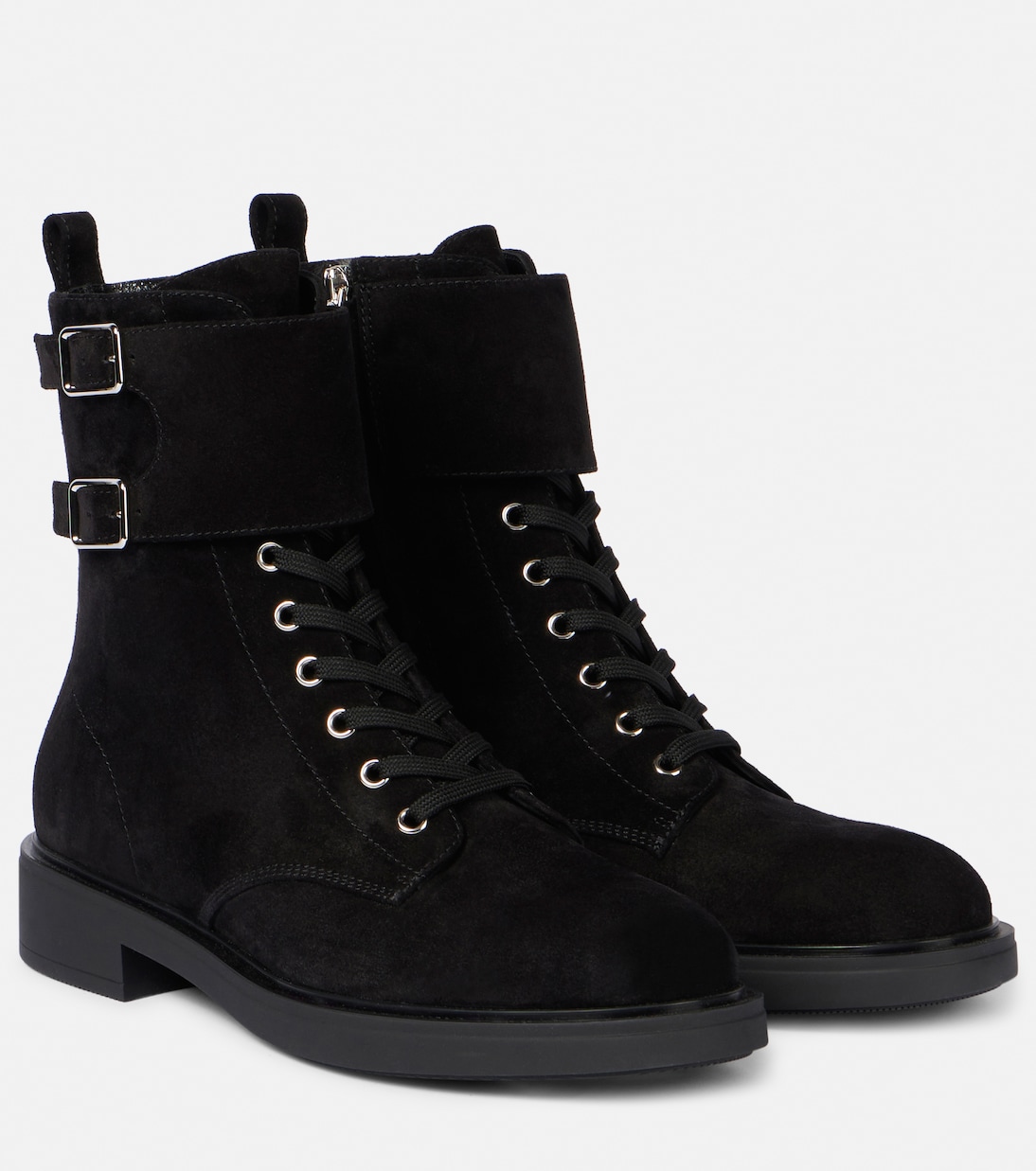 Suede combat boots | Gianvito Rossi