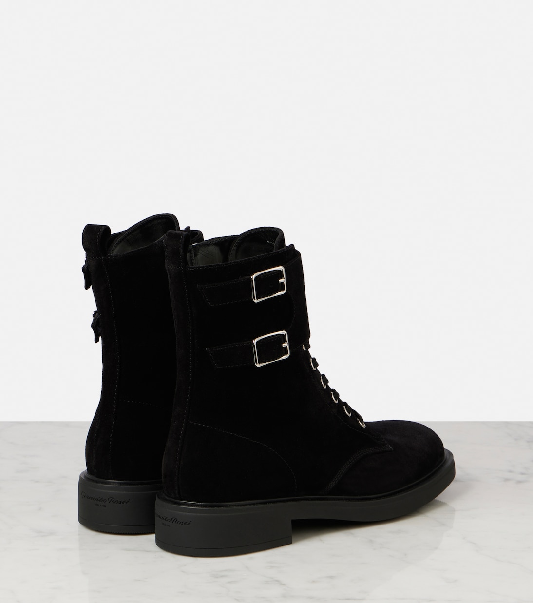 Suede combat boots | Gianvito Rossi