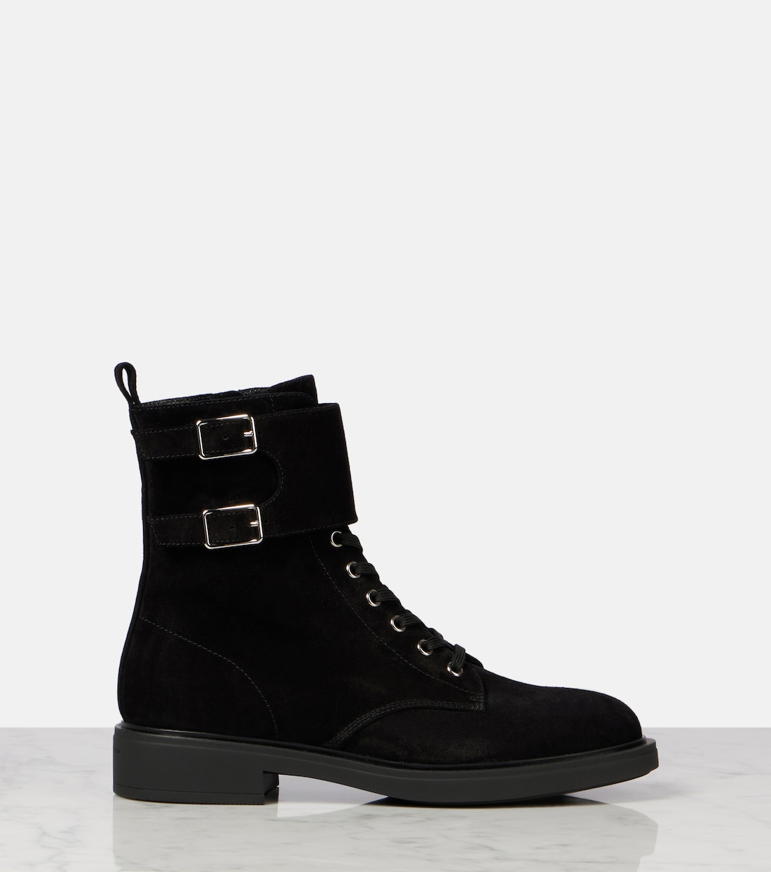 Suede combat boots | Gianvito Rossi