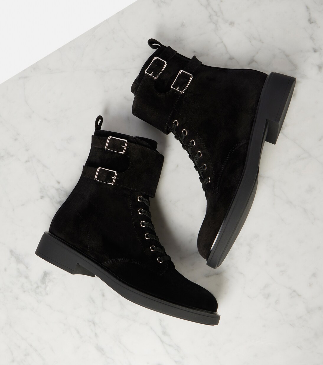 Suede combat boots | Gianvito Rossi