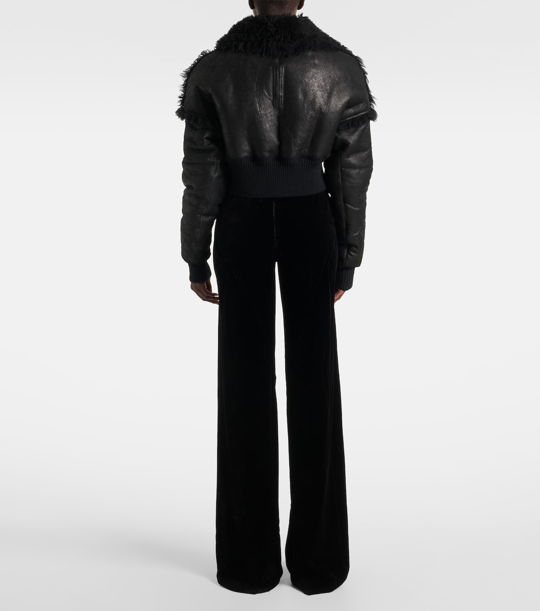 Flight cropped leather jacket | Rick Owens