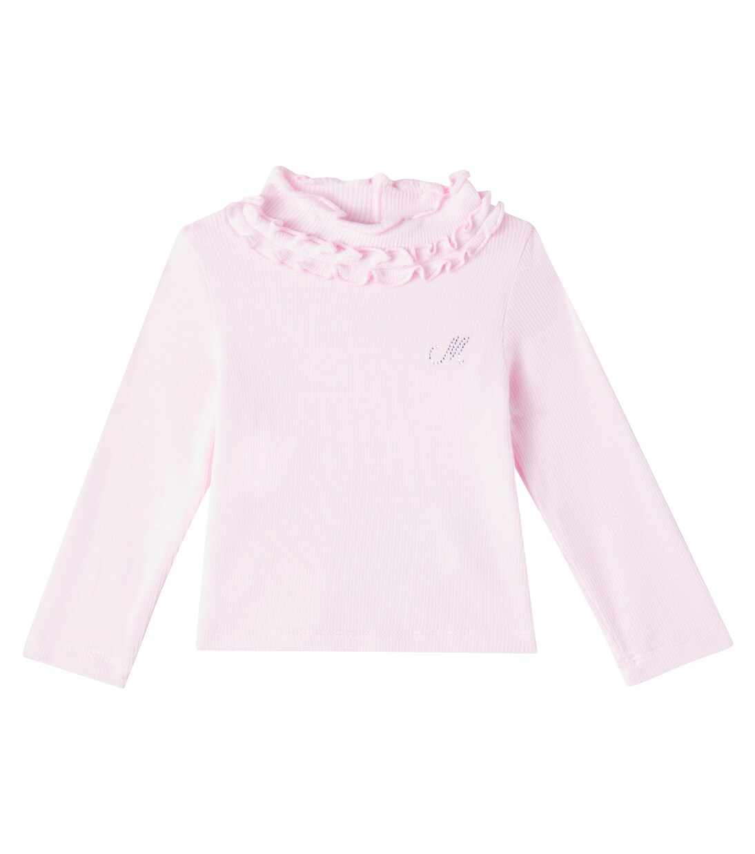 Baby embellished ruffled shirt | Monnalisa