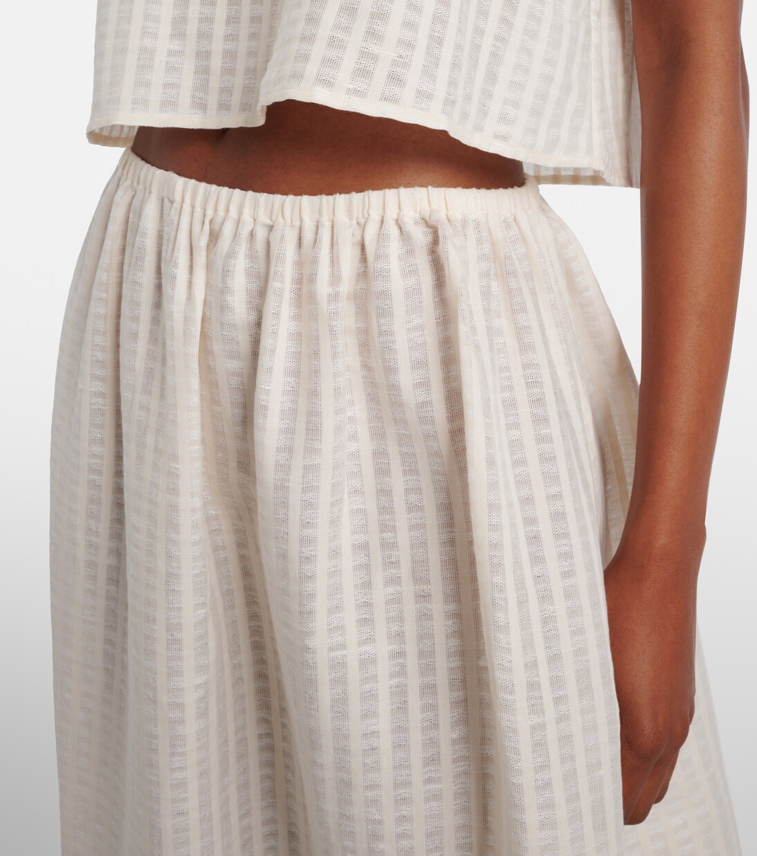 Cropped-Top Kobe aus Baumwolle und Leinen | Asceno