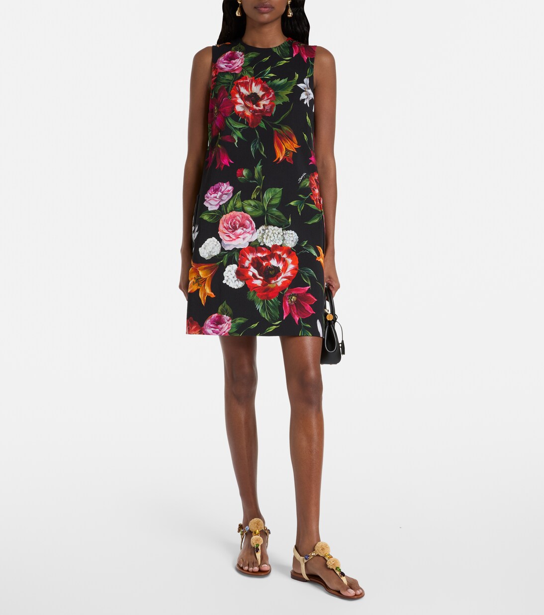 صندل بصباع بتأثير الرافيا مع تزيين | Dolce&Gabbana