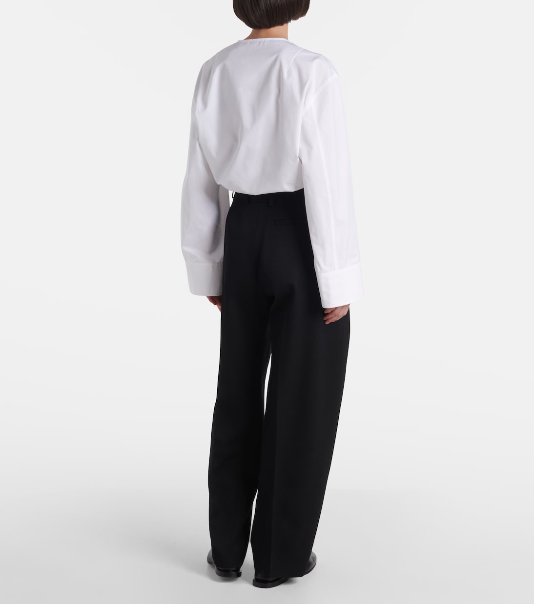 Logo cropped cotton poplin shirt | Givenchy