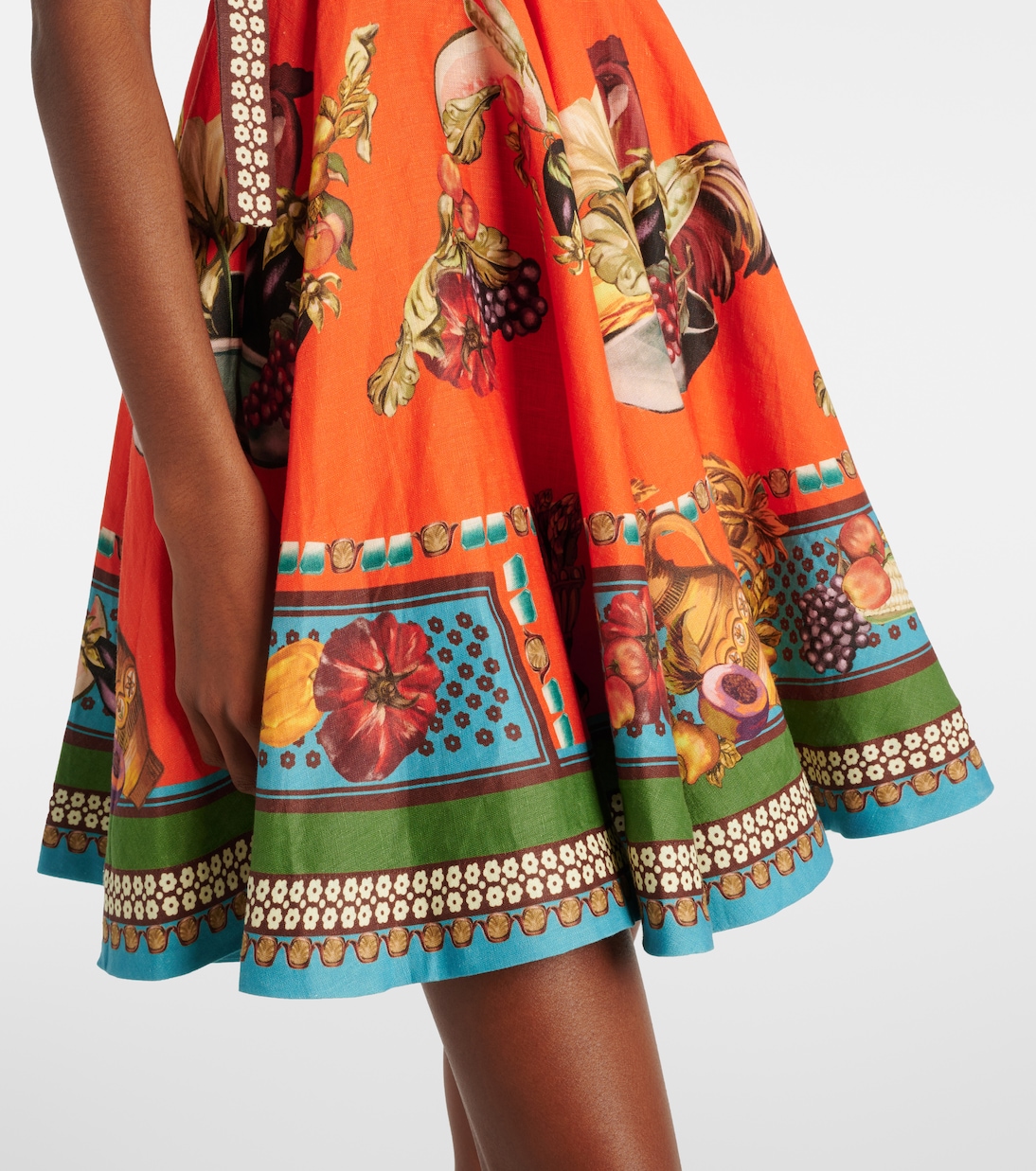 Bedrucktes Minikleid Rocco aus Leinen | Alémais