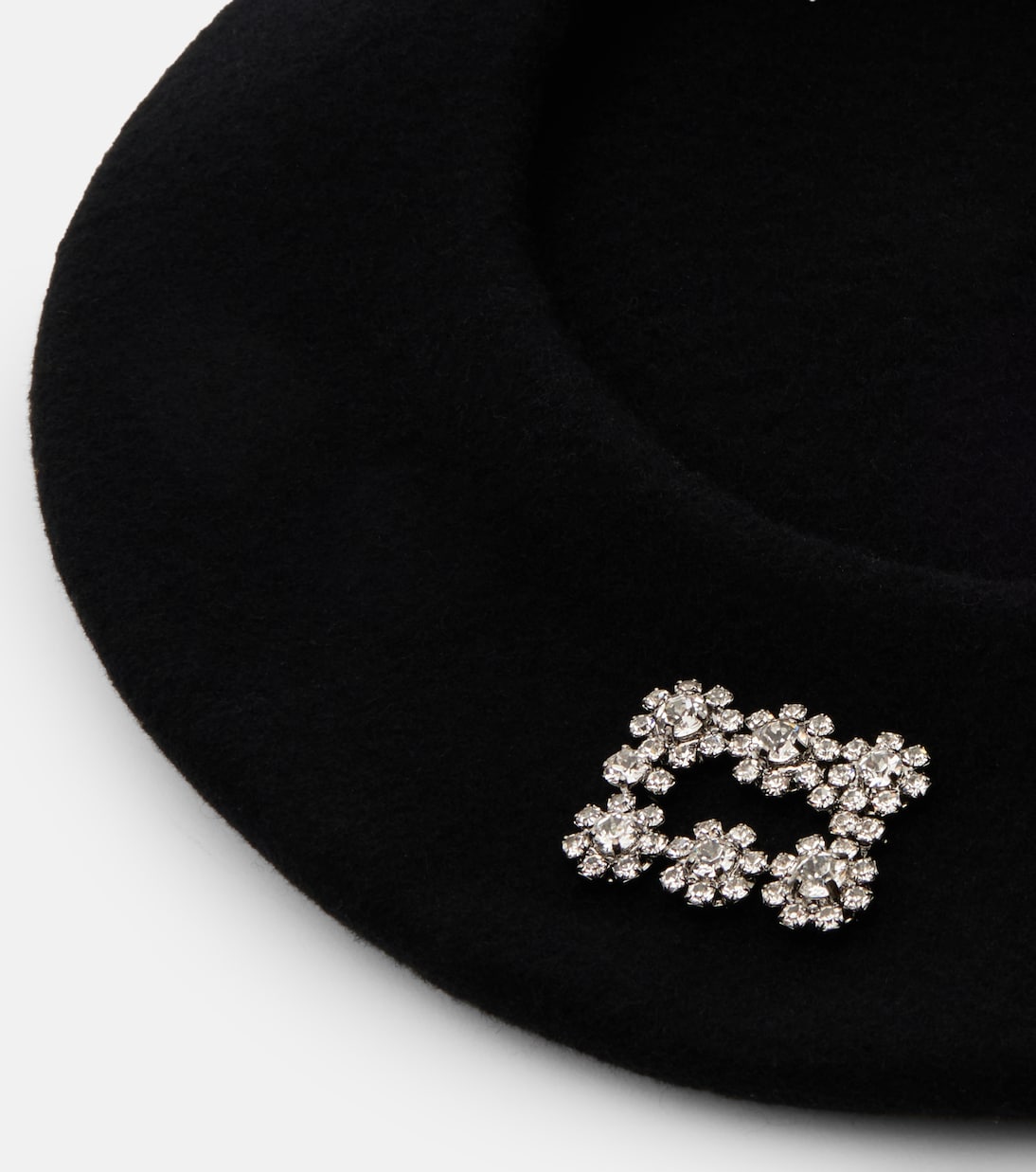 Barett aus Wolle mit Kristallen | Roger Vivier