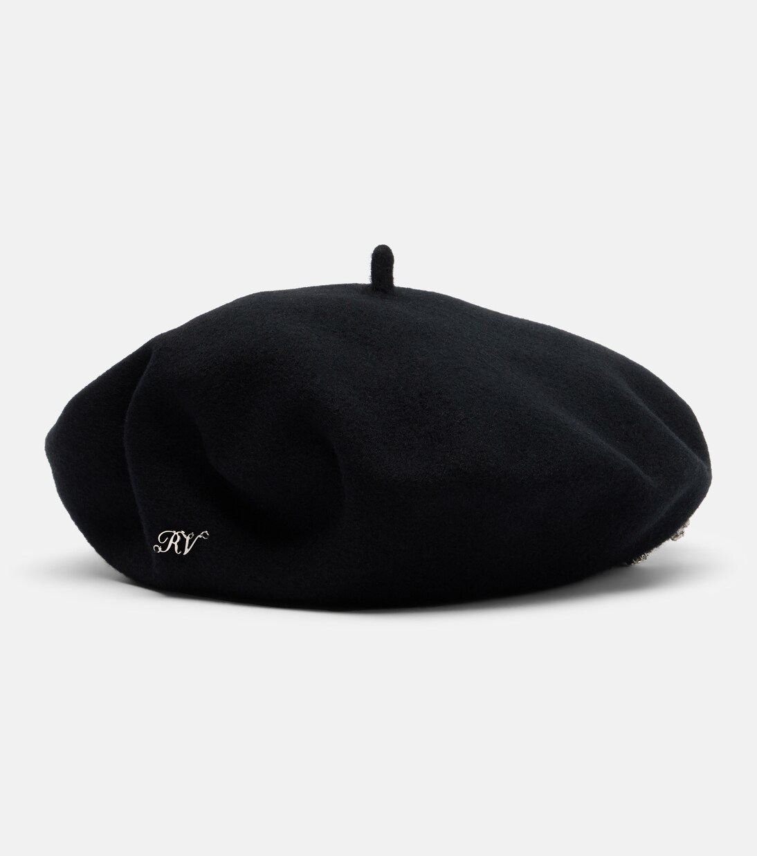 Barett aus Wolle mit Kristallen | Roger Vivier