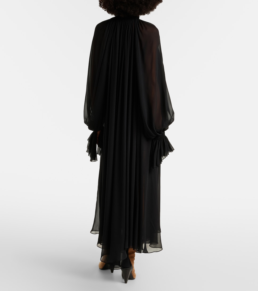 Robe midi Edgar en tulle de soie | Khaite