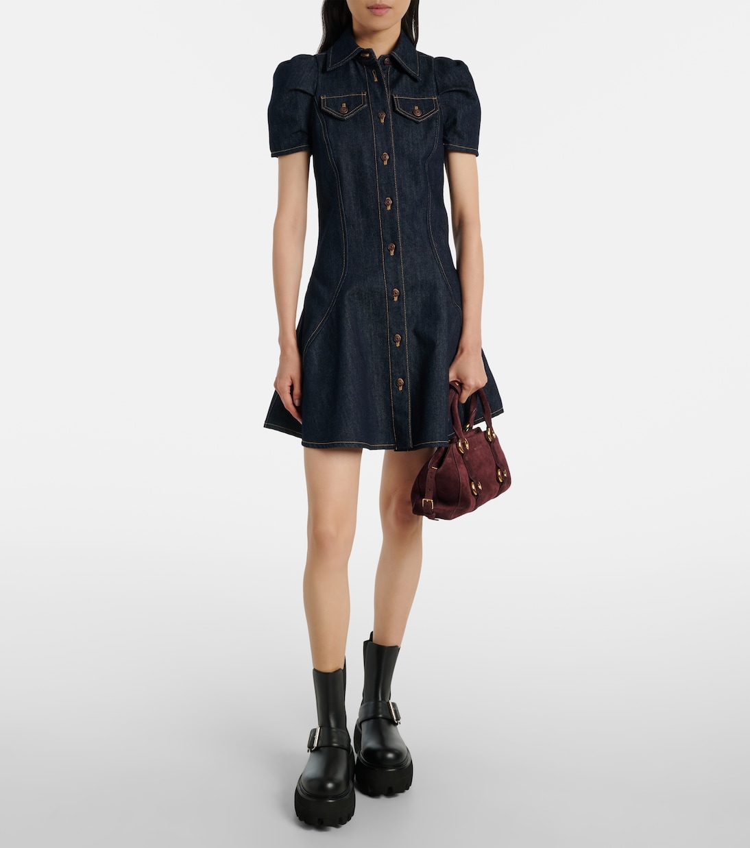 Farringdon Small suede tote bag | McQueen