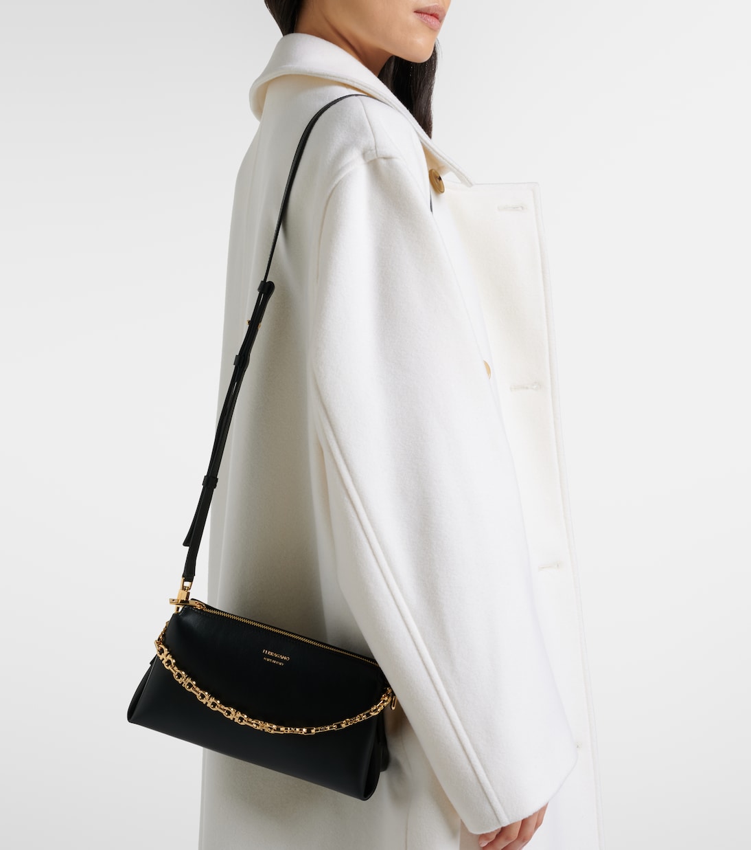 Schultertasche Gancini Mini aus Leder | Ferragamo