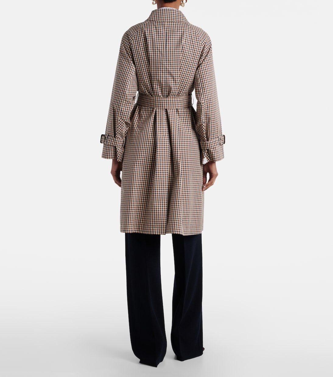 Fate gingham cotton-blend trench coat | Max Mara