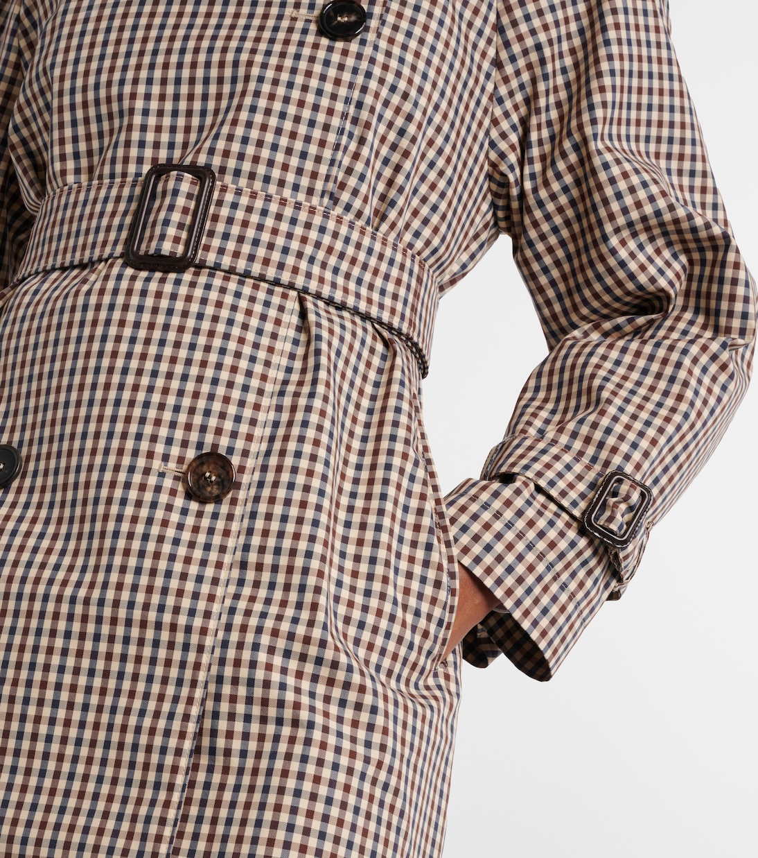 Fate gingham cotton-blend trench coat | Max Mara