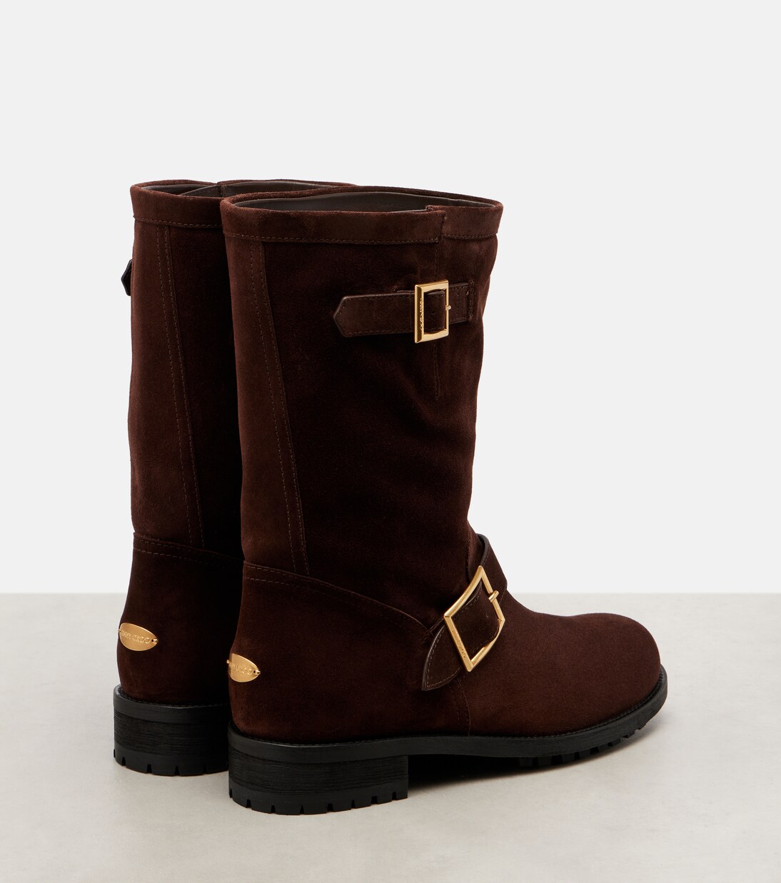 Biker suede mid-calf boots | Jimmy Choo