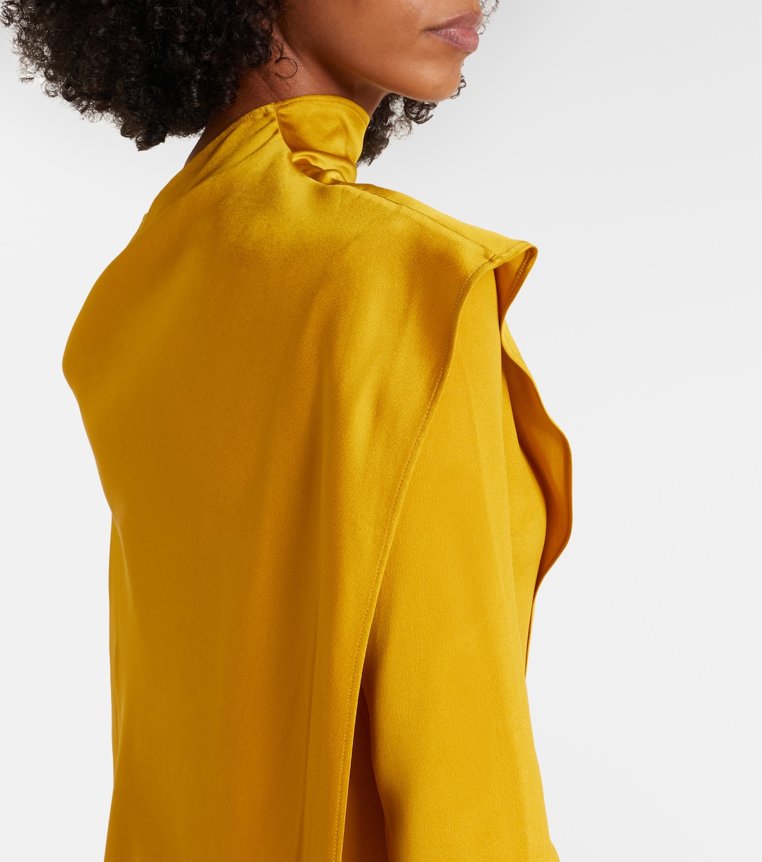 Mounia caped crêpe cady gown | Taller Marmo