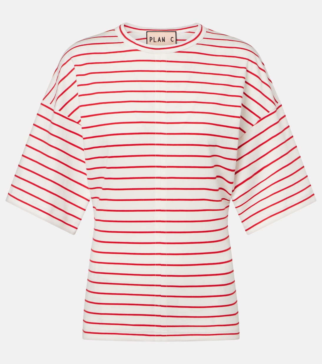 Striped cotton jersey T-shirt | Plan C