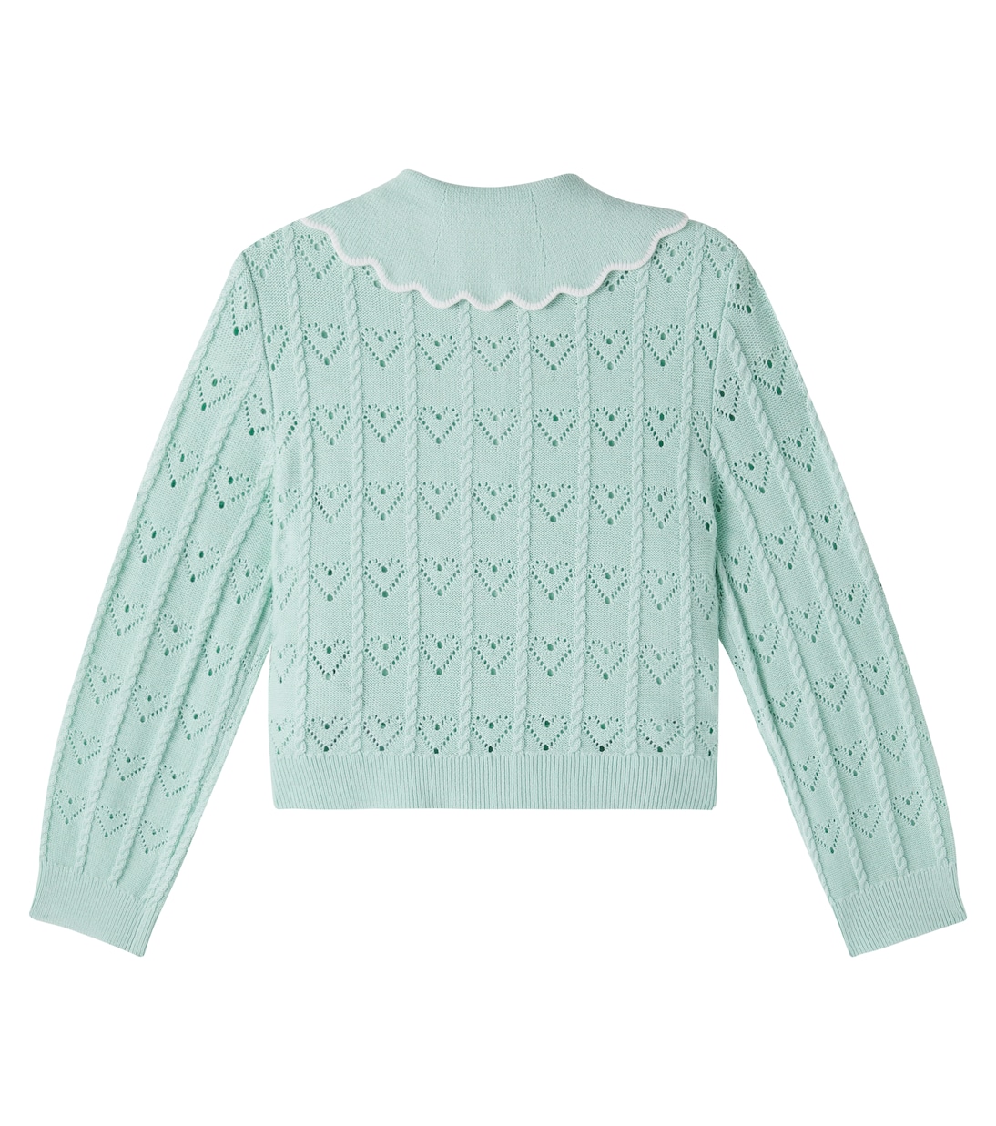 Embroidered pointelle cardigan | Self-Portrait Kids