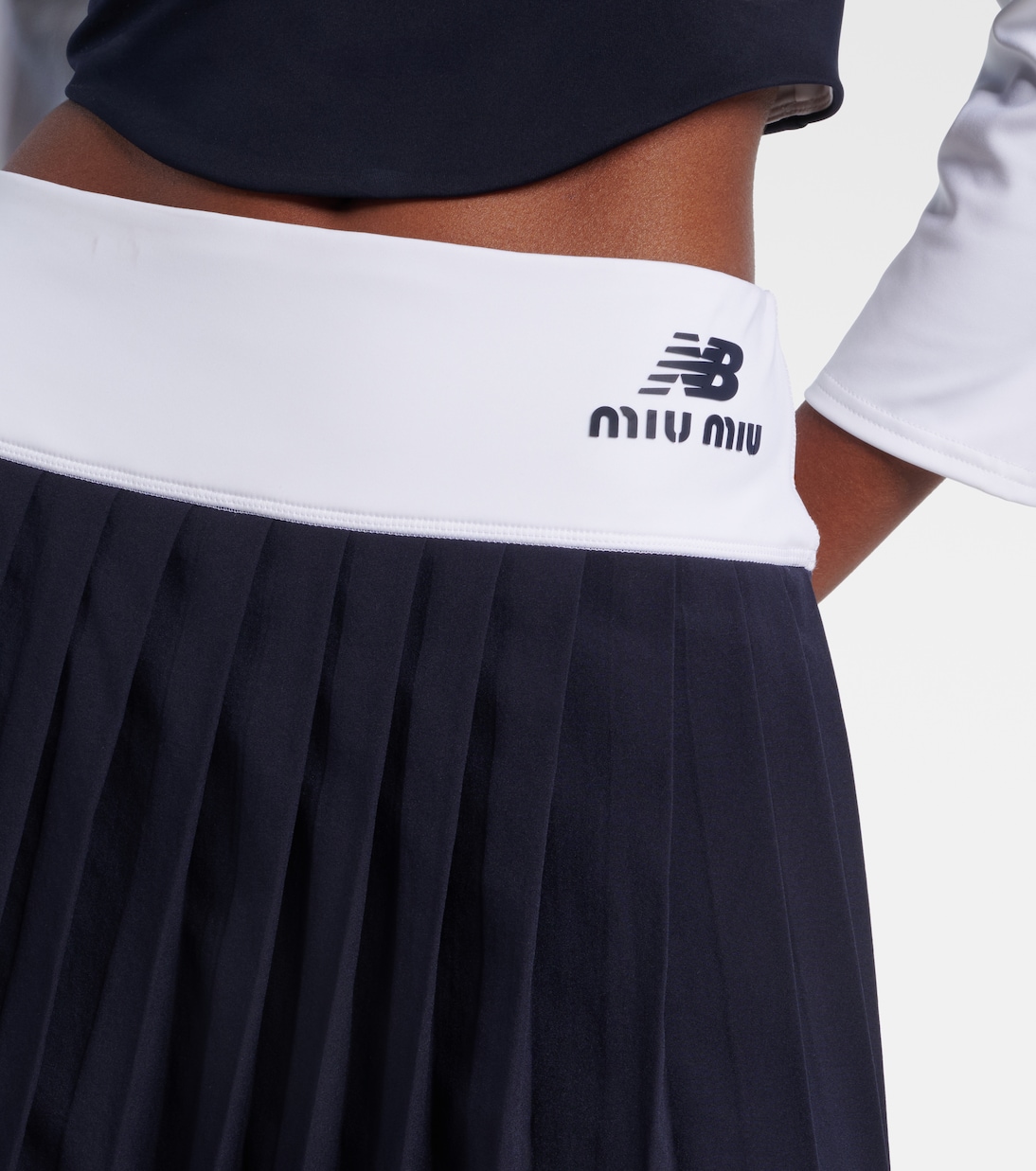 x New Balance pleated jersey miniskirt | Miu Miu