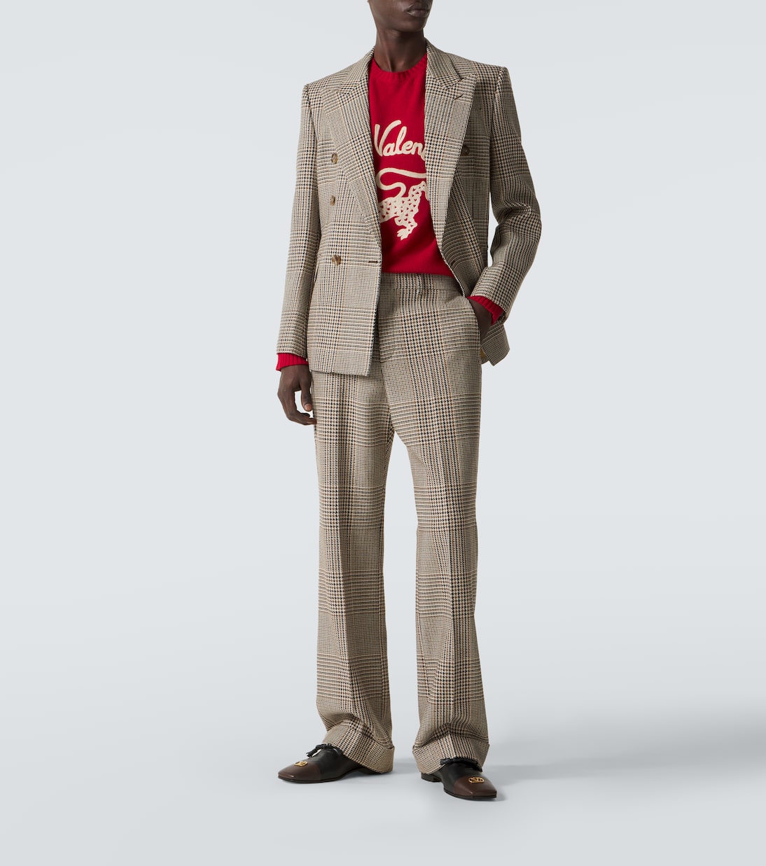 Prince of Wales check virgin wool blazer | Valentino