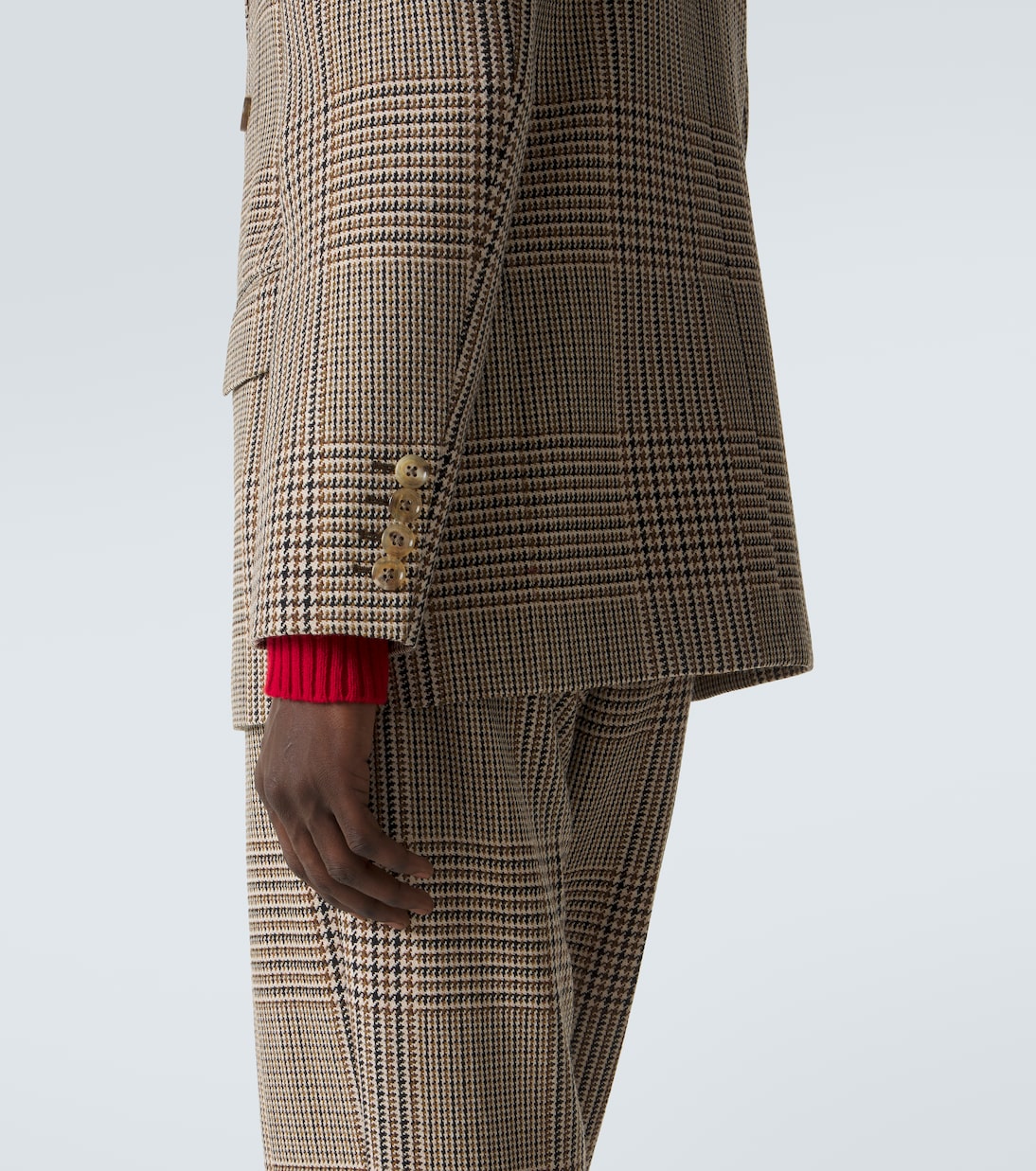 Prince of Wales check virgin wool blazer | Valentino