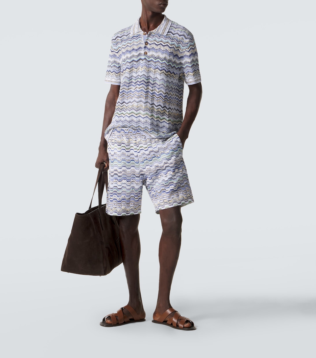 Zigzag cotton polo shirt | Missoni